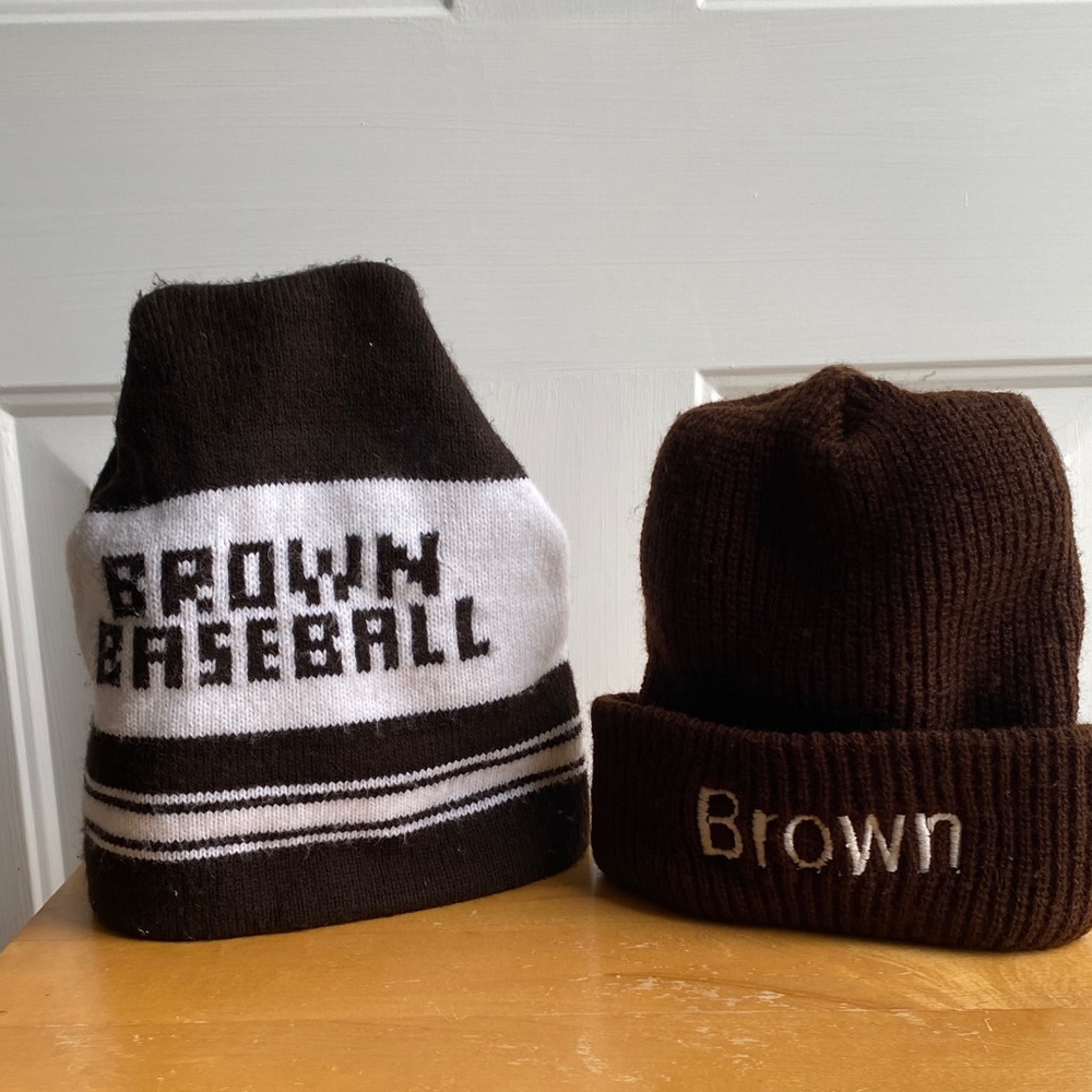Vintage Brown University Beanies. Gently used and in good condition.